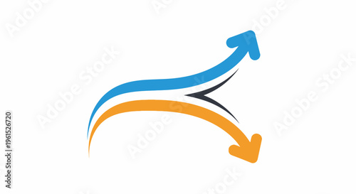 Up and down curved arrows moving.