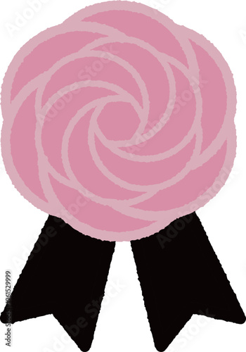 Camellia Brooch - pink, isolated on white background