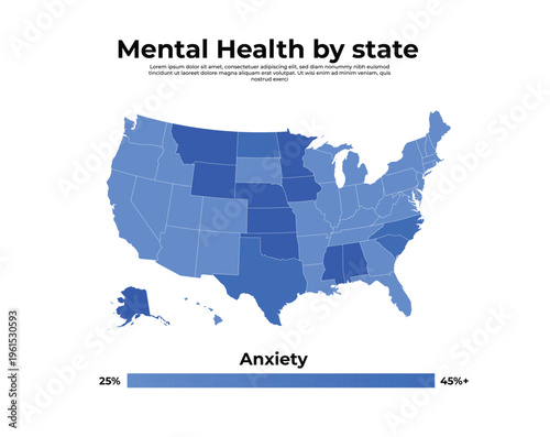 United states mental health anxiety statistics map