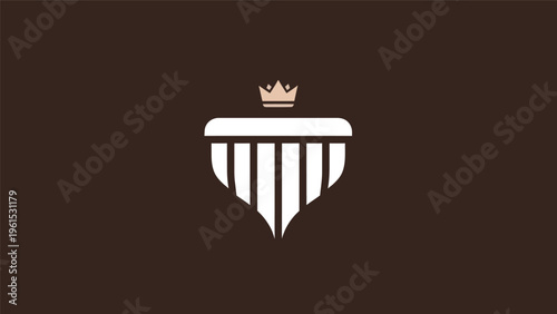 Photos Abstract shield icon with crown