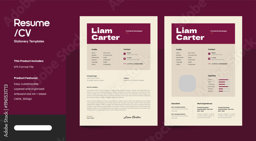 Modern CV Resume Design Template
