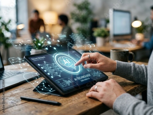 High-Tech Artificial Intelligence Interface