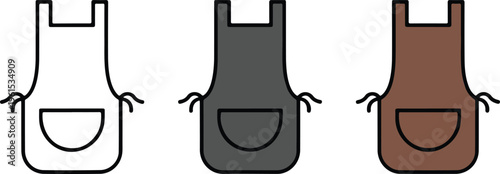 Identification badge and user profile vector icon set featuring minimalist employee ID cards and member avatar for corporate access and security design.