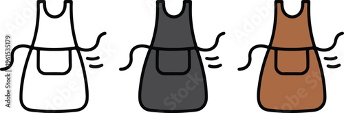 Identification badge and user profile vector icon set featuring minimalist employee ID cards and member avatar for corporate access and security design.