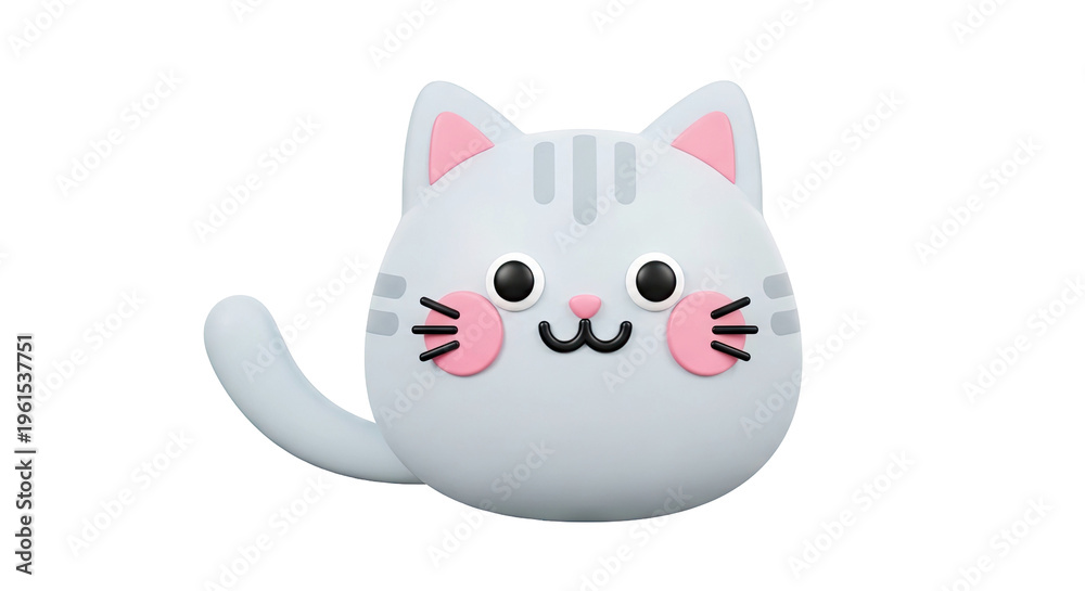 Obraz premium 3D Cartoon Cat Icon