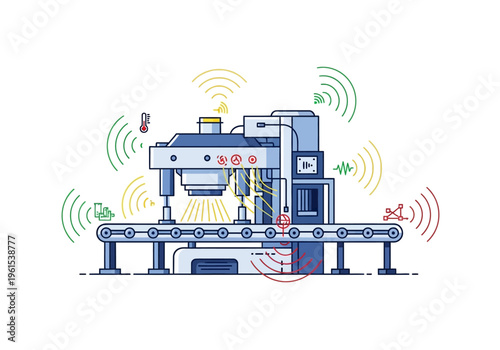 Industrial Machine with Conveyor Belt System.