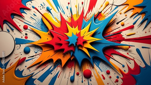 Abstract halftone comics background