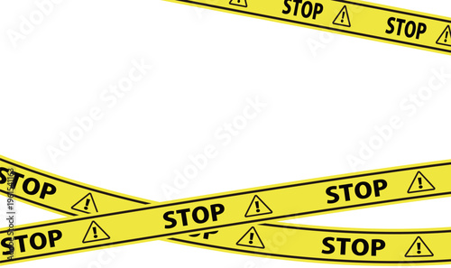 工業背景の危険警告テープフレーム