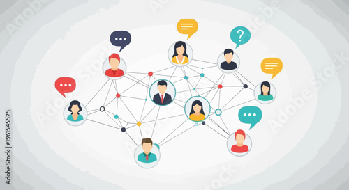 Global digital community concept showing social network communication and business connections.