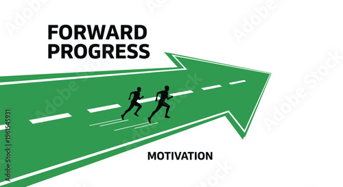 Inspiring Forward Progress and Motivation: Running Towards Goals on the Green Arrow Road