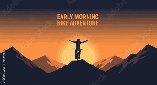 Majestic Sunrise Mountain Biking Triumph