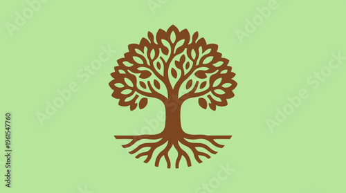 Elegant Tree Silhouette - A Symbol of Growth and Natures Beauty.