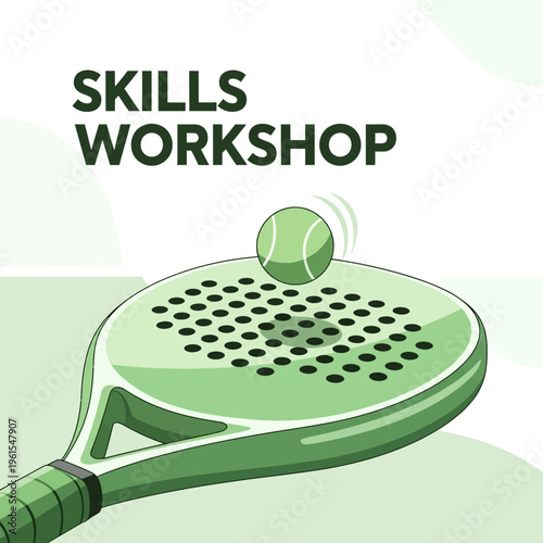 Mastering Tennis Skills Workshop Professional Training Event Graphics