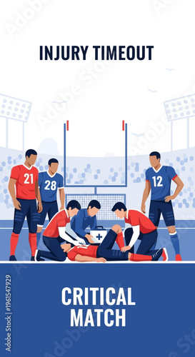 Medical Assistance Provided During a Critical Sporting Event Amidst Athletic Competition