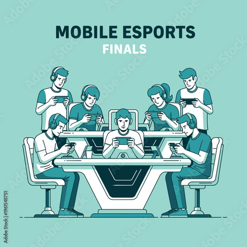 Mobile Esports Competition: Exciting Finals Featuring Professional Gamers and High-Stakes Gameplay