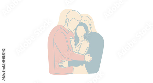 People Embrace Love Family Togetherness.