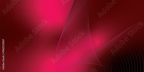 Bright DeepPink and marron glowing ribbons flowing upward from a dark shadowy base across a subtle grainy texture with soft luminous highlights, modern abstract banner design