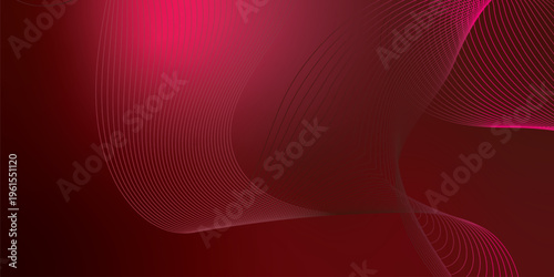 Bright DeepPink and marron glowing ribbons flowing upward from a dark shadowy base across a subtle grainy texture with soft luminous highlights, modern abstract banner design