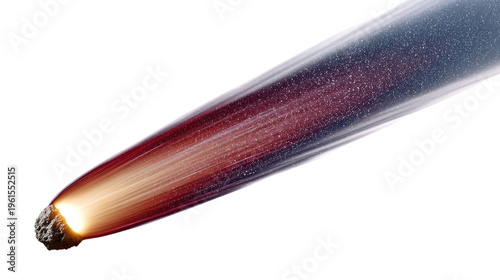 Cosmic Voyage: A radiant comet streaks through the vast expanse, its fiery trail a testament to the wonders of the cosmos. Capturing a moment of celestial beauty and cosmic motion.