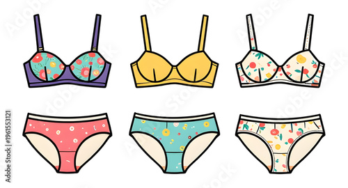 underwear, womens underwear, lingerie, bra, panties, underwear set, lingerie illustration, clothing design, fashion illustration, apparel, intimate wear, underwear vector, clipart, isolated, white bac