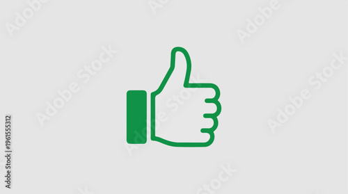 Green Thumbs Up Icon - Positive Feedback and Approval.