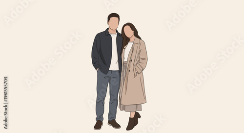 Young couple standing side by side 6.