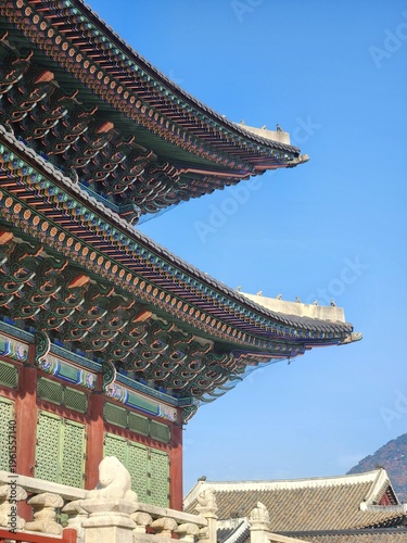 Photography Traditional Korean architecture at Gyeongbokgung Palace in Seoul