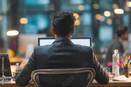 Businessman working at an office