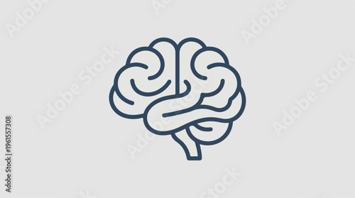 Human brain illustration, conceptual image of the mind and intelligence.