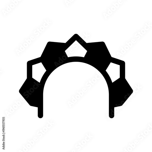 Kokoshnik Icon Vector Symbol Design Illustration