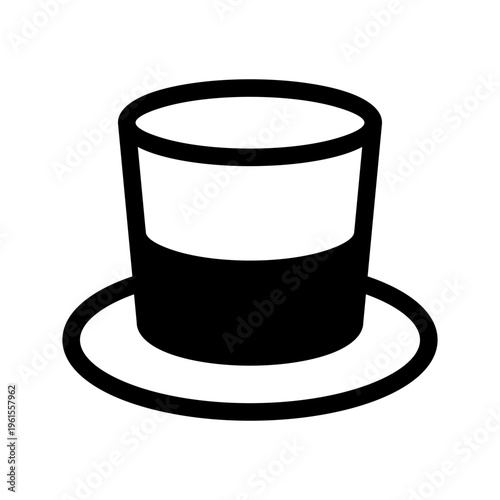Top Hat Icon Vector Symbol Design Illustration