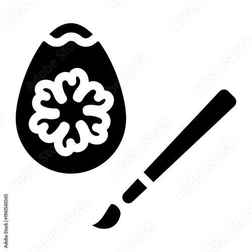 Easter Egg Painting Solid Icon