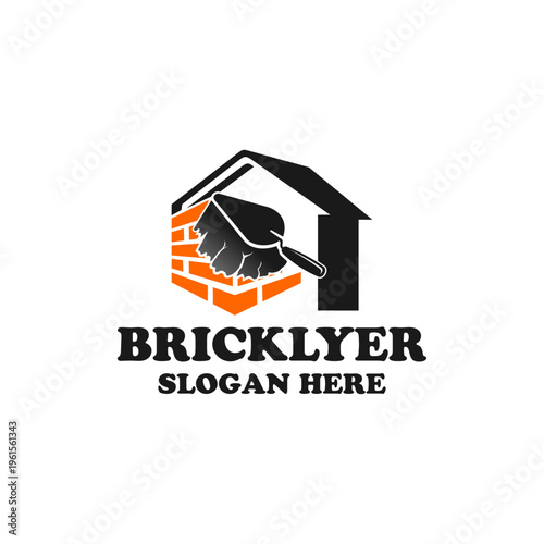Creative bricklayer logo that is simple and elegant
