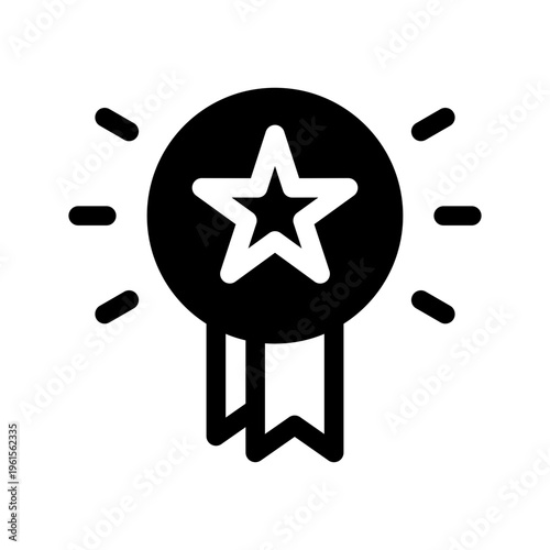 Quality Ribbon Icon Vector Symbol Design Illustration