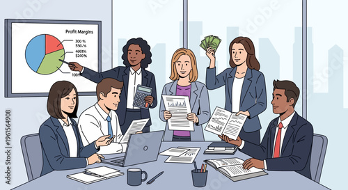 Business people in a meeting room.