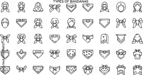 Diverse Collection of Bandana Styles and Designs: A Visual Guide for Fashion and Accessories