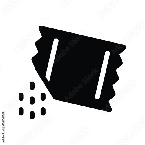 sachet salt solid icon vector design good for web or mobile app