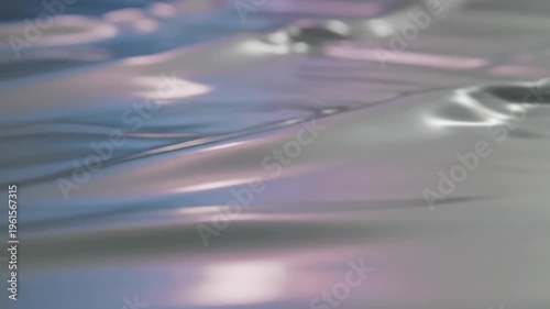 Smooth iridescent fabric texture with abstract flowing waves