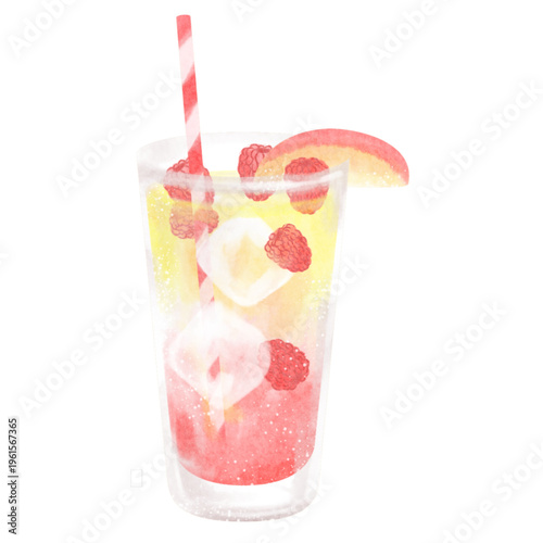 Refreshing raspberry sweet tea with vibrant color and fruity flavor, perfect for summer drinks