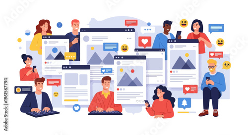 People Using Laptops and Smartphones.