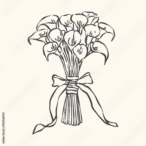 Bild auf Leinwand bouquet of lilies