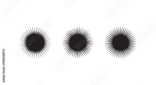 Three black eyelash extensions on white background for eye makeup