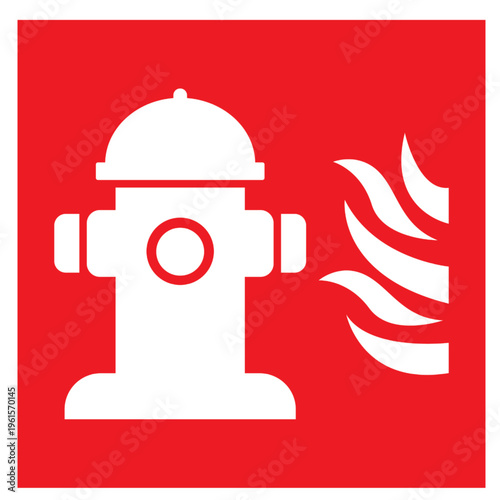 Simple fire hydrant icon illustration  safety equipment symbol isolated on white background