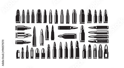 A simple set of makeup brushes designed like sleek metallic tools arranged neatly on a clean white background