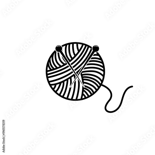 Skeins of Wool Yarn and Knitting Needles