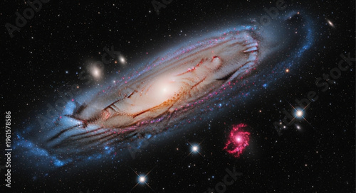 Spiral Galaxy in Deep Space.
