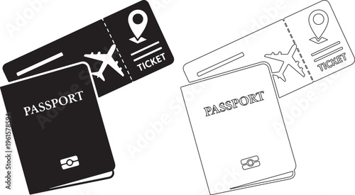 Passport and Ticket for Travel