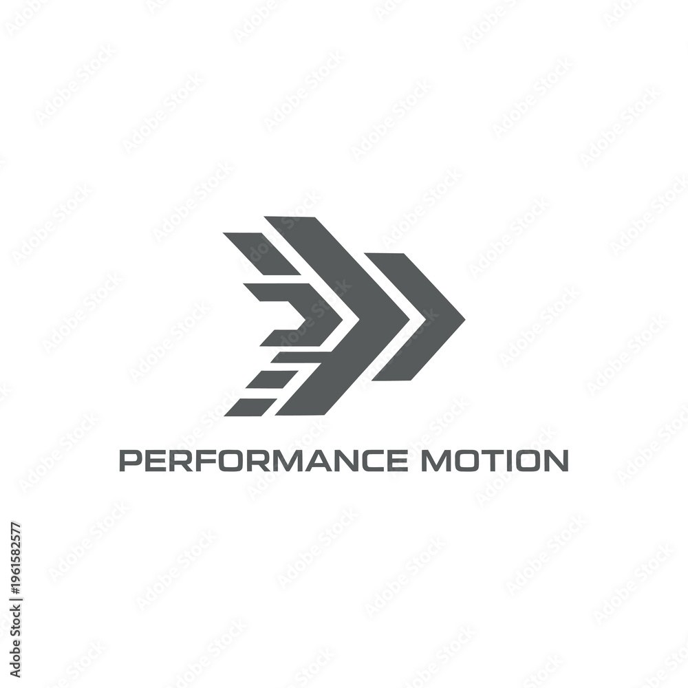 Fototapeta premium Abstract Fast Forward Arrow Performance Motion Logo