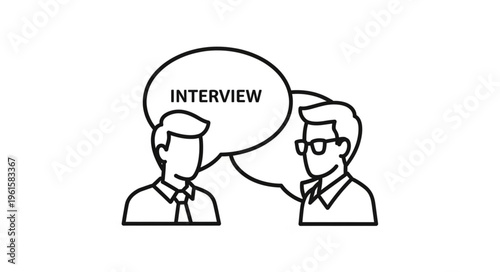 Two Individuals Engaged in an Interview Process, Sharing Ideas.