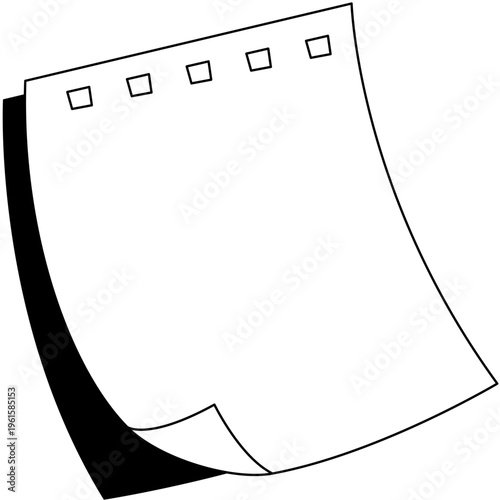 Black and White Blank Loose Leaf